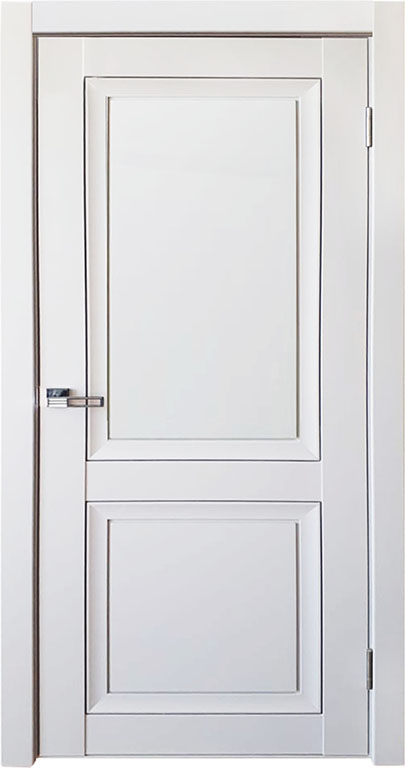 Деканто 1 | Белый бархат | Черная вставка — купить в Miss Doors