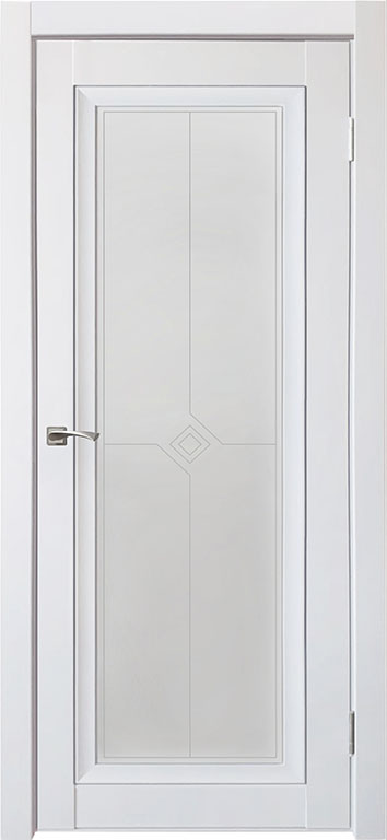 Деканто 2 | Белый бархат | Черная вставка | Остекленная — купить в Miss Doors