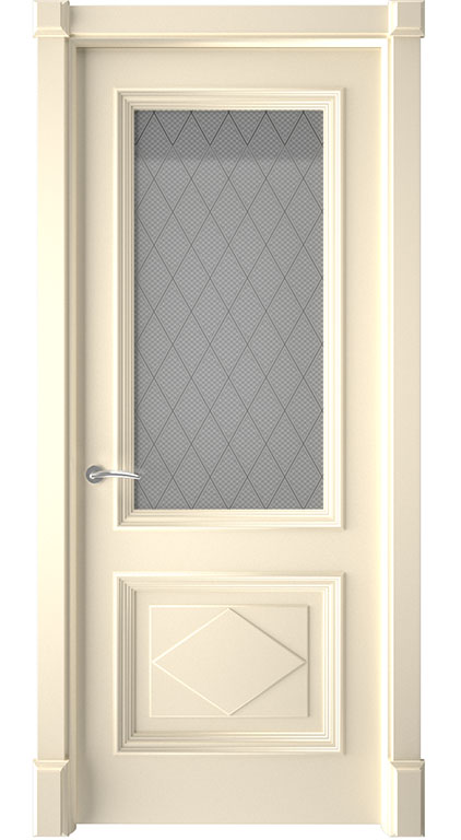 Милан | Эмаль слоновая кость | Остекленная — купить в Miss Doors