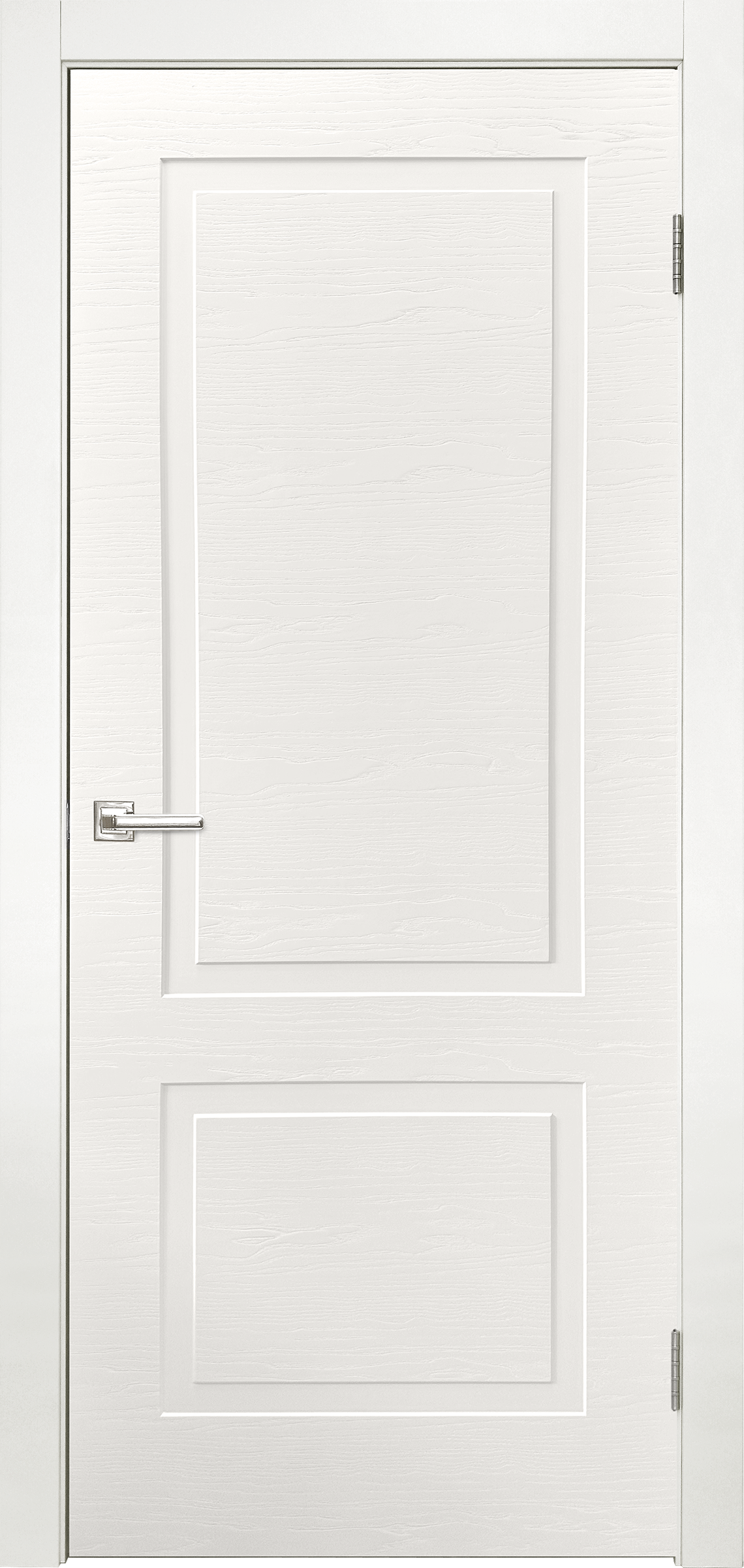 Рим | Шпон | Белый ясень + белая эмаль | Глухая — купить в Miss Doors